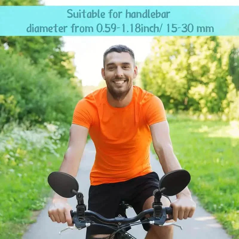 2-Piece: 360° Adjustable Rotatable Handlebar Mirror - Wide Angle Bicycle Mirror by DailySale