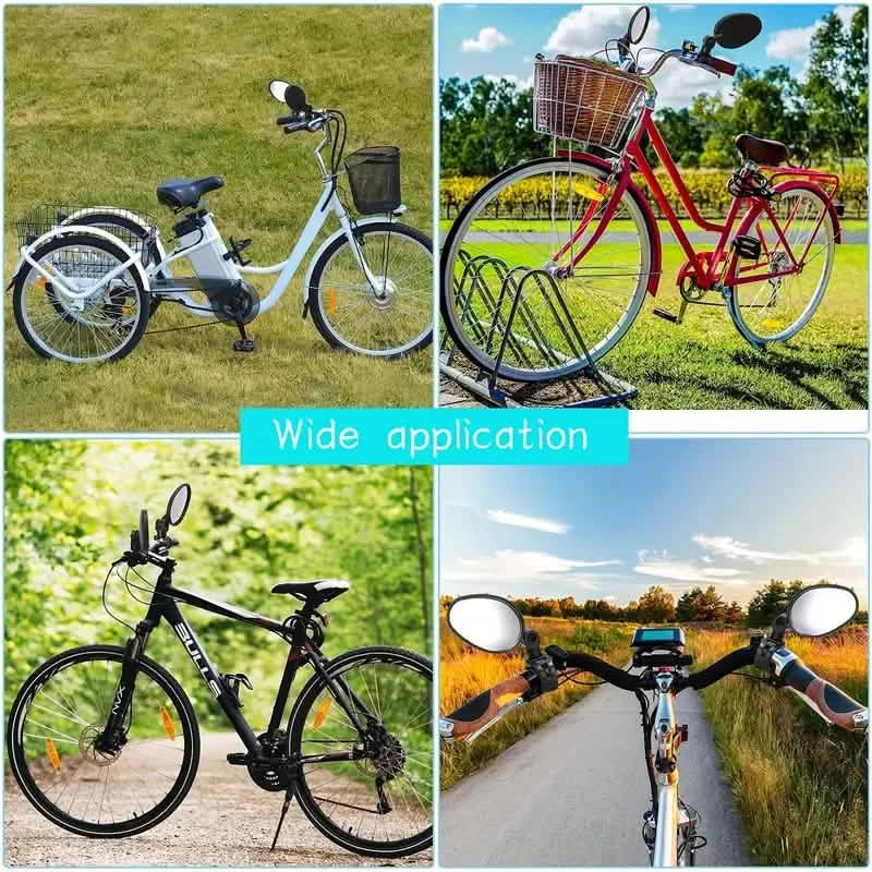 2-Piece: 360° Adjustable Rotatable Handlebar Mirror - Wide Angle Bicycle Mirror by DailySale