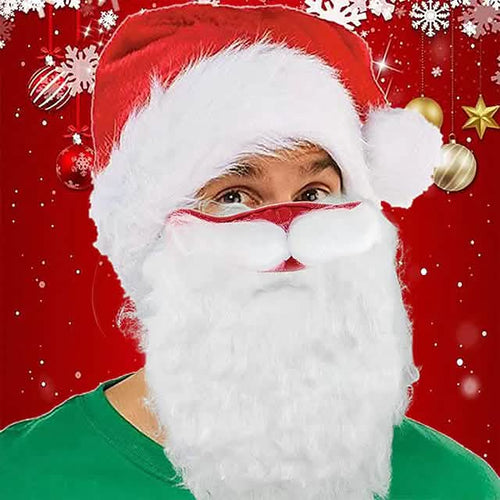2-Piece: Adult Funny Cosplay Santa Claus Mask Face by DailySale