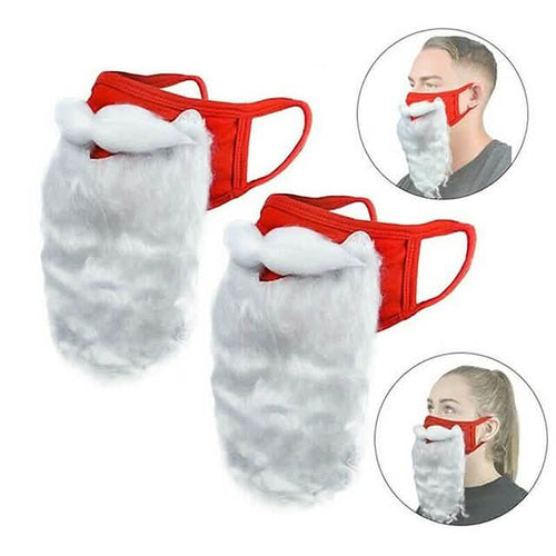 2-Piece: Adult Funny Cosplay Santa Claus Mask Face by DailySale