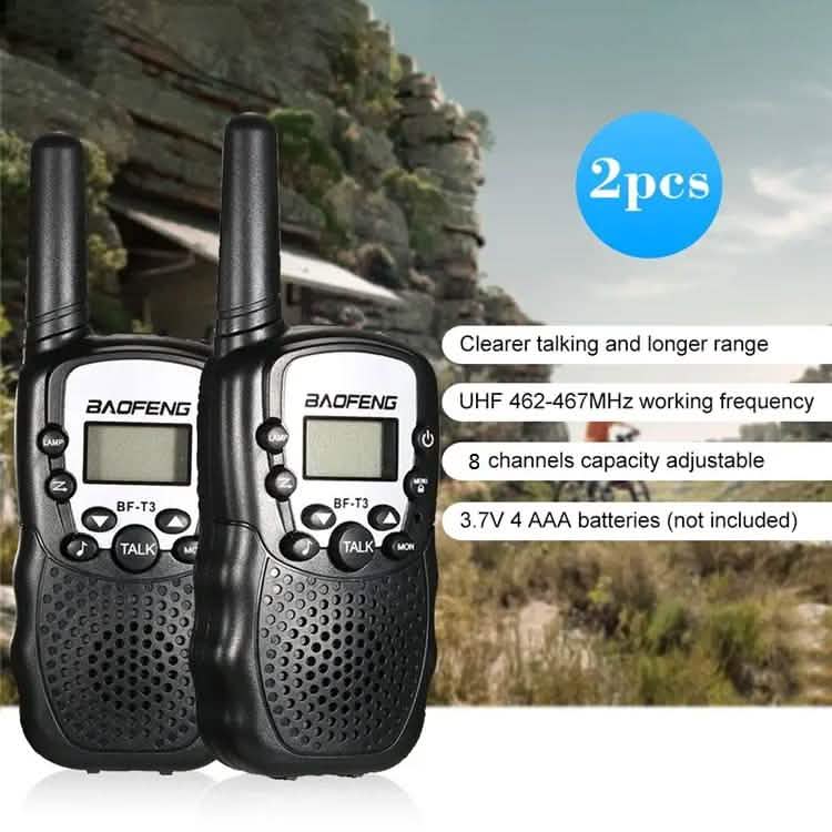 2-Piece: Baofeng BF-T3 Radio Walkie Talkie by DailySale
