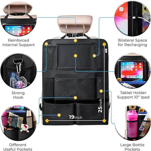 2-Piece: Car Rear Seat Organizer Storage Bag by DailySale