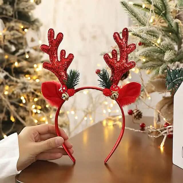 2-Piece: Christmas Deer Horn Bell Head Buckle by DailySale