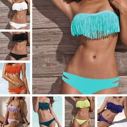 2-Piece: Fashion Fringe Bikini Swimwear by DailySale