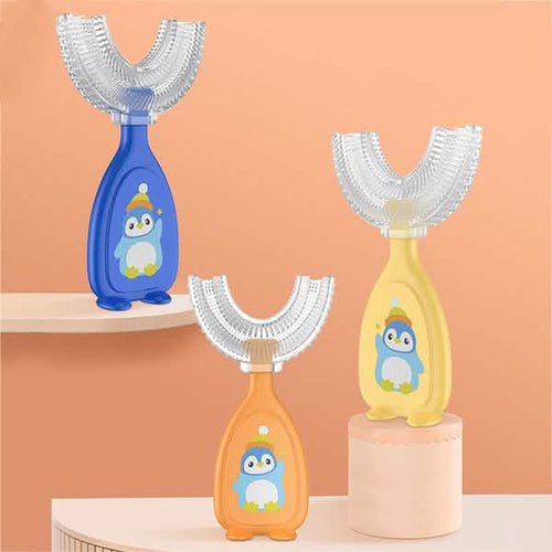 2-Piece: Manual Children's U-Shaped Toothbrush by DailySale