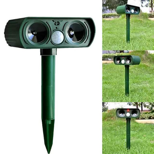 2-Piece: Outdoor Solar Ultrasonic Pest Repeller by DailySale