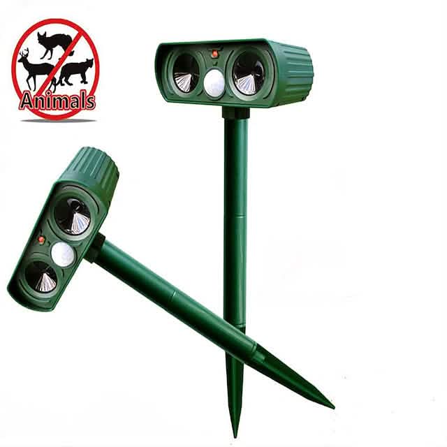 2-Piece: Outdoor Solar Ultrasonic Pest Repeller by DailySale