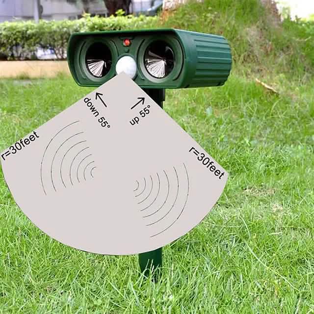 2-Piece: Outdoor Solar Ultrasonic Pest Repeller by DailySale