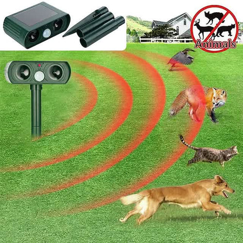 2-Piece: Outdoor Solar Ultrasonic Pest Repeller by DailySale