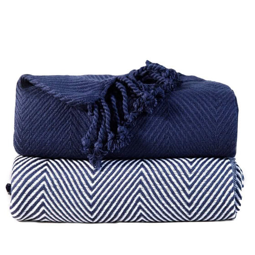 2-Piece Set: 100% Cotton Hand Twisted Throw Blanket 50" X 60" by DailySale