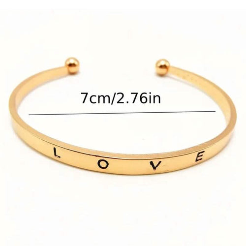2-Piece Set: Digital Alloy with Quartz Watch and Love Bracelet by DailySale