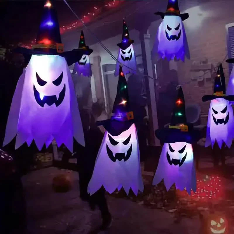 2-Piece Set: Glowing Ghost Witch Hat Halloween Decorations by DailySale