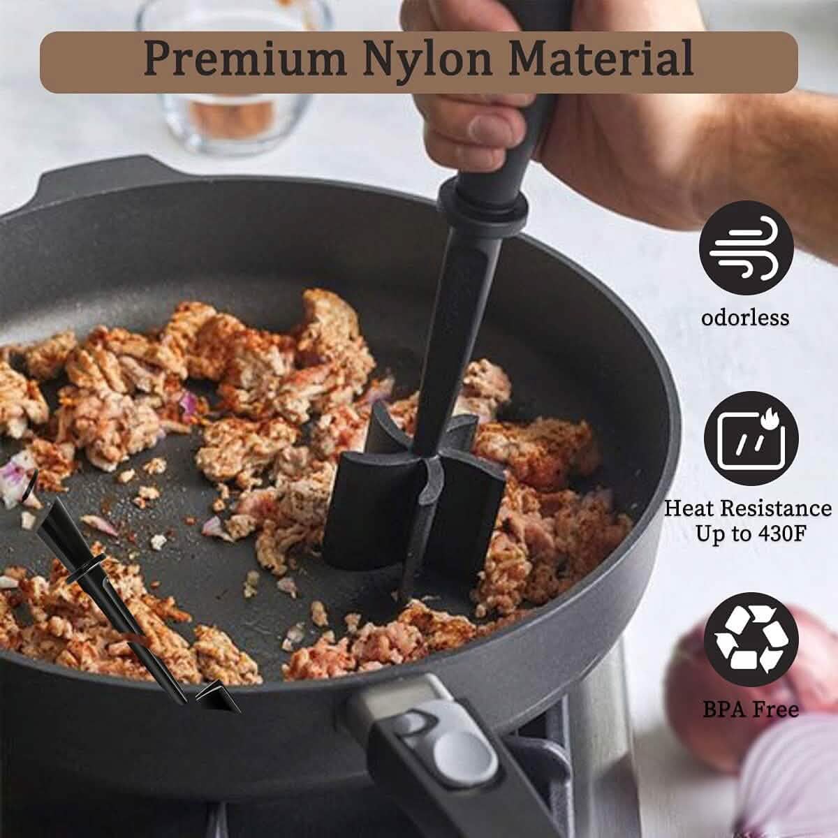 2-Piece Set: Heat-Resistant Nylon Meat Chopper Set by DailySale