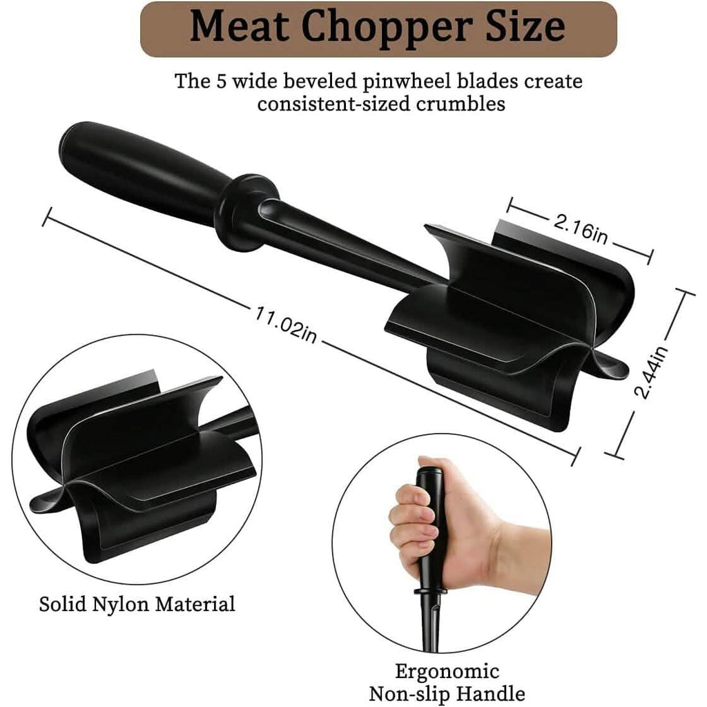 2-Piece Set: Heat-Resistant Nylon Meat Chopper Set by DailySale
