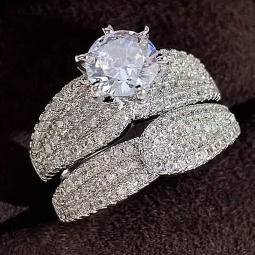 2-Piece Set: Sterling Silver Bridal Ring by DailySale