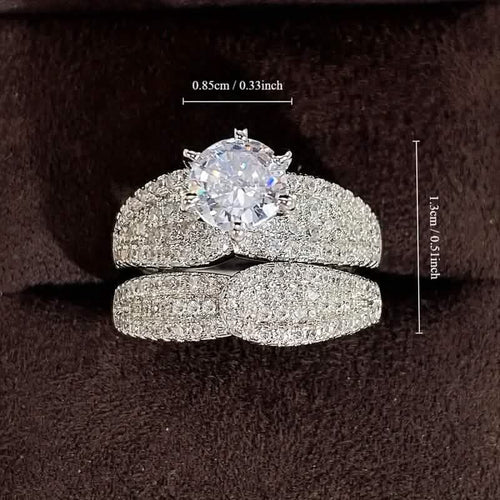 2-Piece Set: Sterling Silver Bridal Ring by DailySale