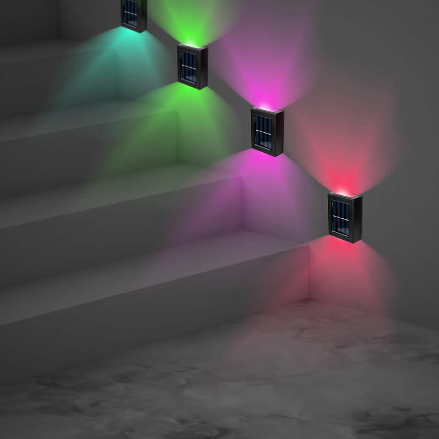 2-Piece: Solar Deck Outdoor Lights by DailySale