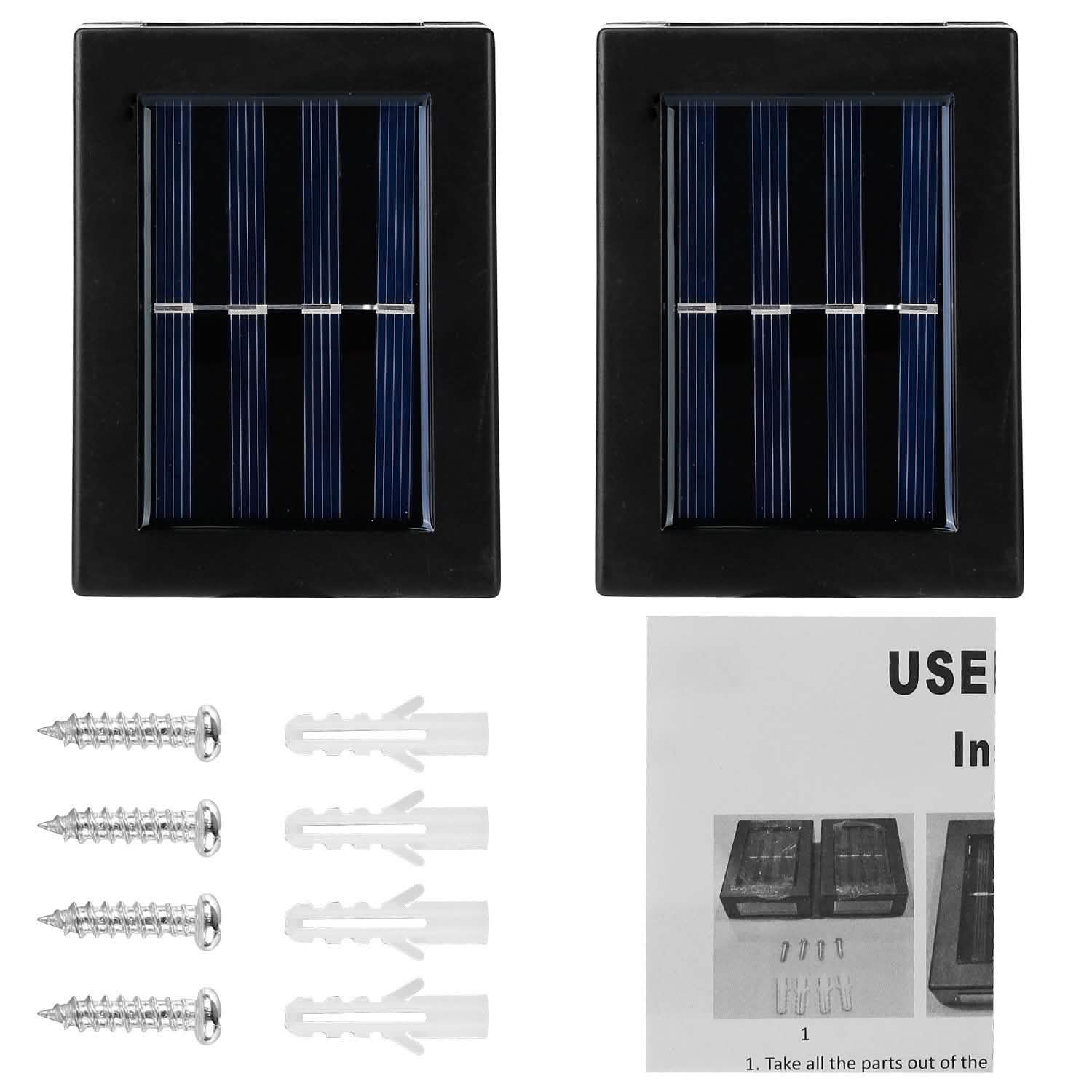 2-Piece: Solar Deck Outdoor Lights by DailySale