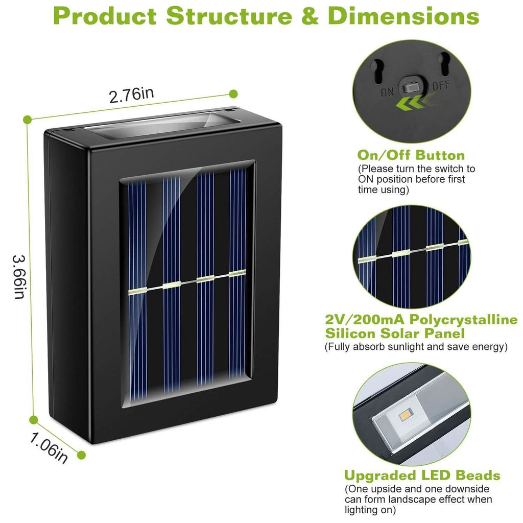 2-Piece: Solar Deck Outdoor Lights by DailySale