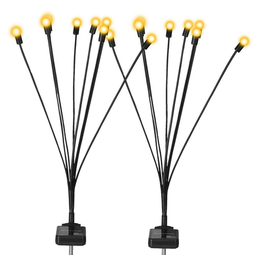 2-Piece: Solar Firefly Lights Swaying Decorative Pathway Lamp by DailySale