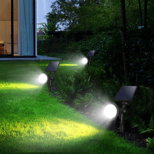 2-Piece: Solar Spotlight Outdoor Dusk Waterproof by DailySale
