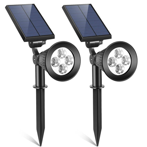 2-Piece: Solar Spotlight Outdoor Dusk Waterproof by DailySale