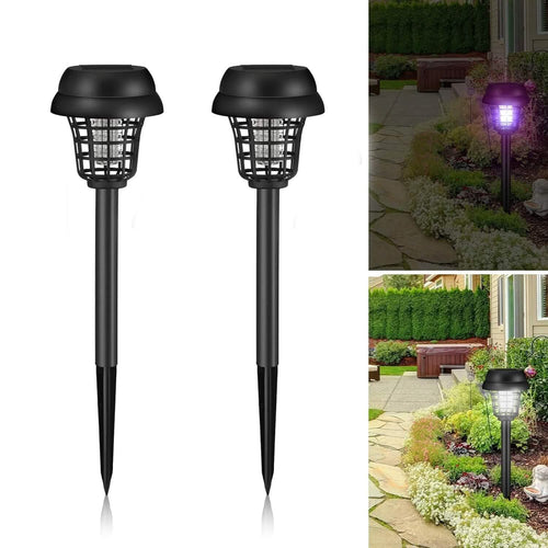 2-Piece: Solar Waterproof Outdoor Bug and Mosquito Zapper by DailySale