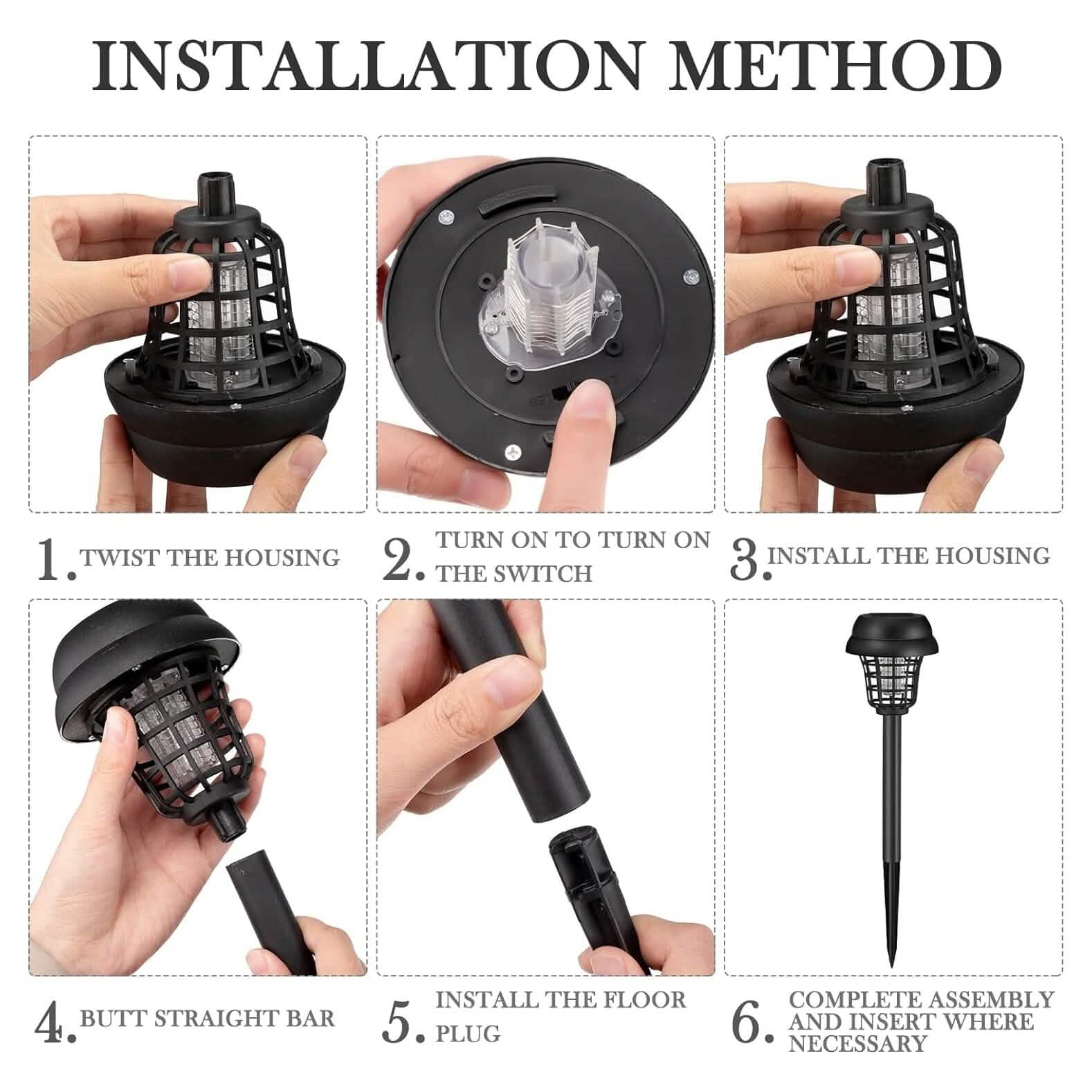 2-Piece: Solar Waterproof Outdoor Bug and Mosquito Zapper by DailySale