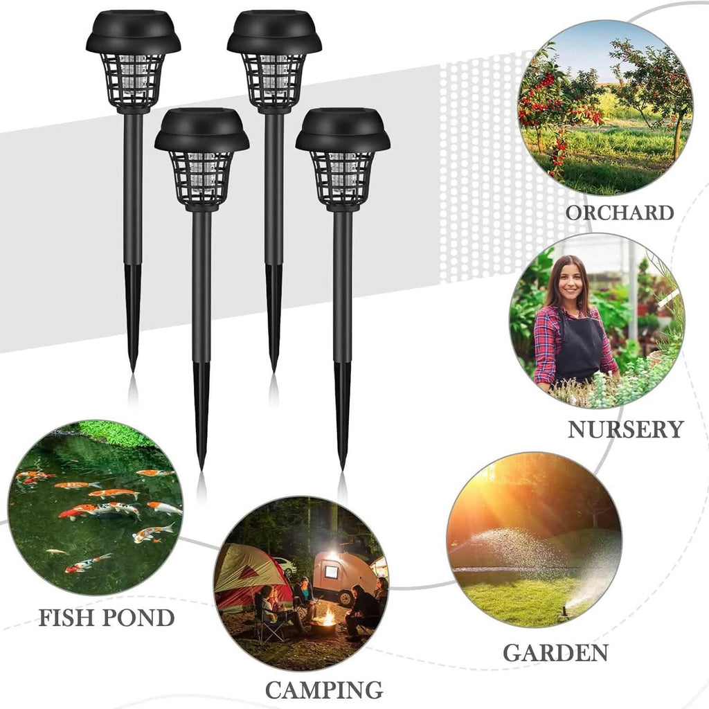 2-Piece: Solar Waterproof Outdoor Bug and Mosquito Zapper by DailySale