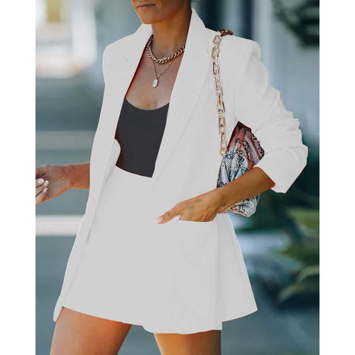2-Piece: Women's Basic Shirt Collar Blazer by DailySale