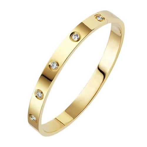 2-Piece: Women's Stainless Steel Zircon Inlay Bracelet by DailySale