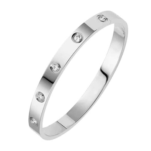 2-Piece: Women's Stainless Steel Zircon Inlay Bracelet by DailySale