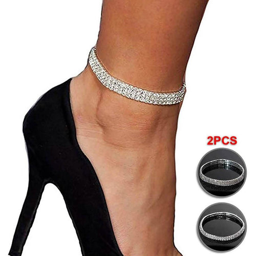 2-Piece: Women's Twinkle Diamond Anklet by DailySale