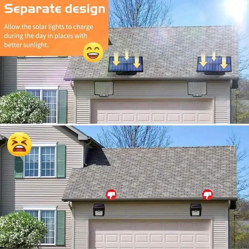 2-Pieces: 106 LED Solar Security Outdooor Lights by DailySale