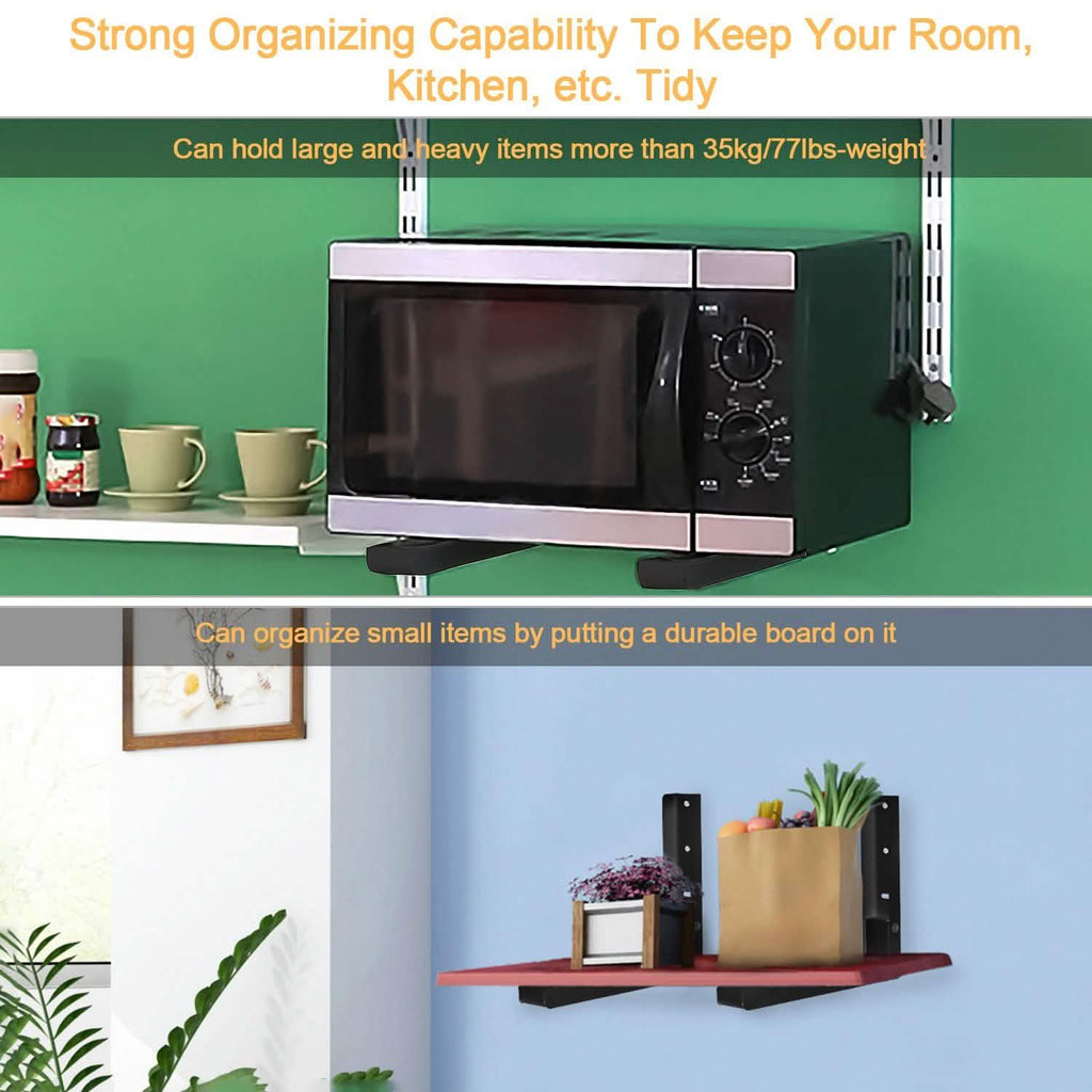 2-Pieces: Adjustable Wall Mount Microwave Brackets by DailySale