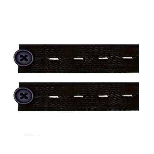 2-Pack: Black Interlocking Tape Waistband Extender Buttons for Jeans and Pants by DailySale