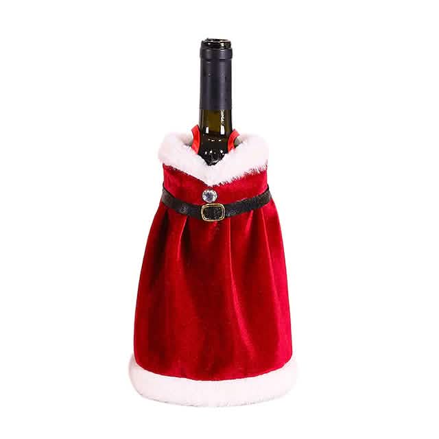 2-Pieces: Christmas Wine Bottle Cover Merry Christmas Decor by DailySale