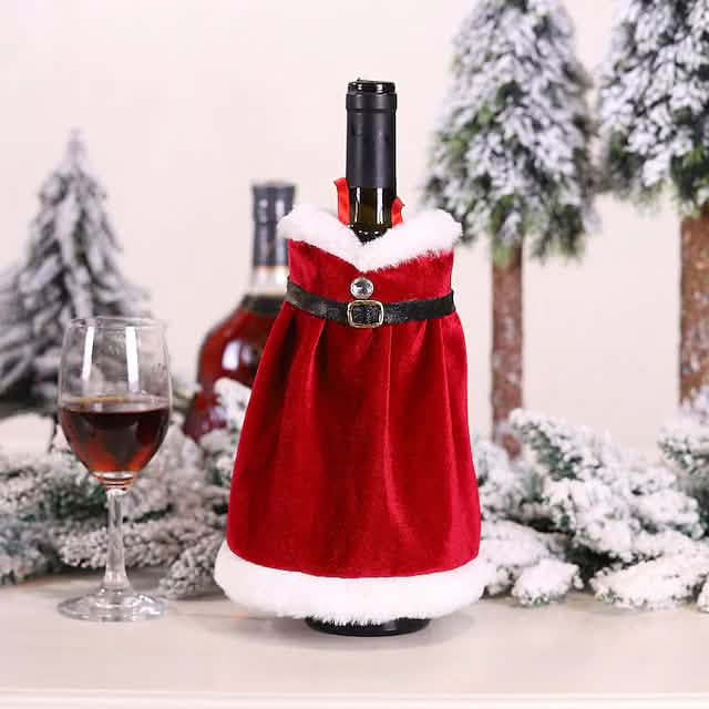2-Pieces: Christmas Wine Bottle Cover Merry Christmas Decor by DailySale