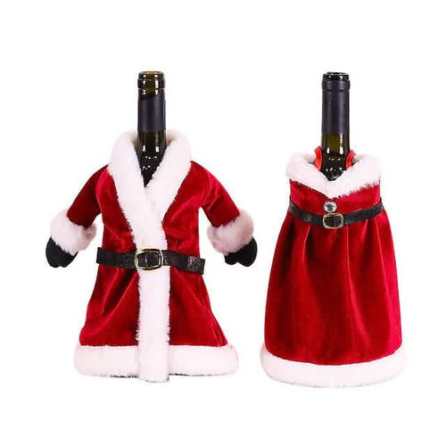 2-Pieces: Christmas Wine Bottle Cover Merry Christmas Decor by DailySale
