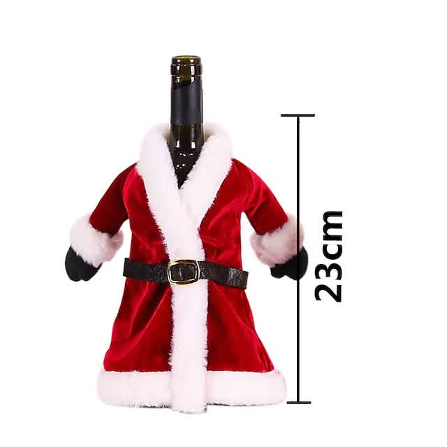 2-Pieces: Christmas Wine Bottle Cover Merry Christmas Decor by DailySale