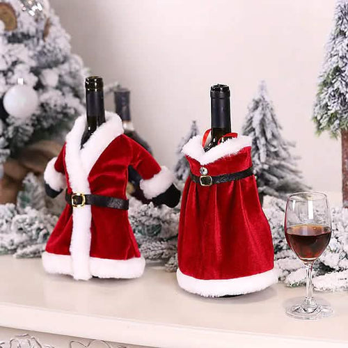 2-Pieces: Christmas Wine Bottle Cover Merry Christmas Decor by DailySale