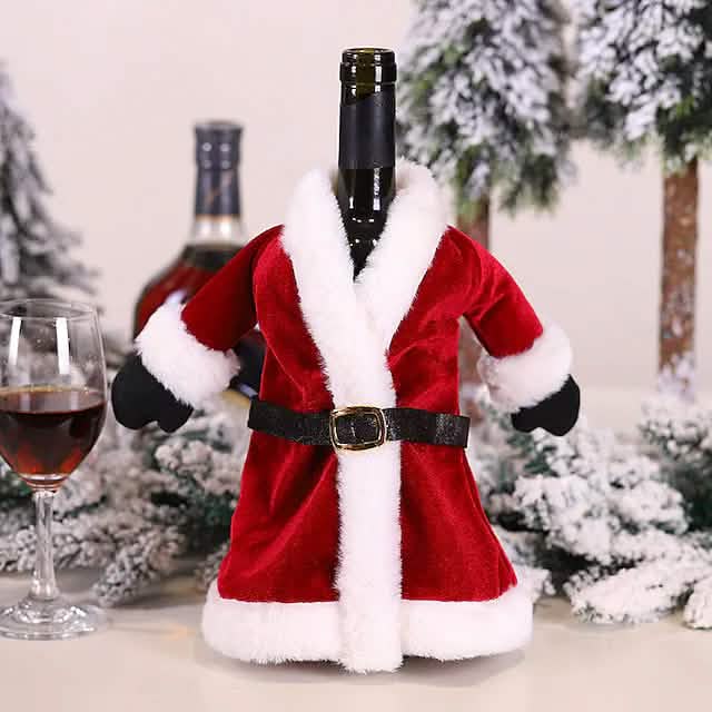 2-Pieces: Christmas Wine Bottle Cover Merry Christmas Decor by DailySale