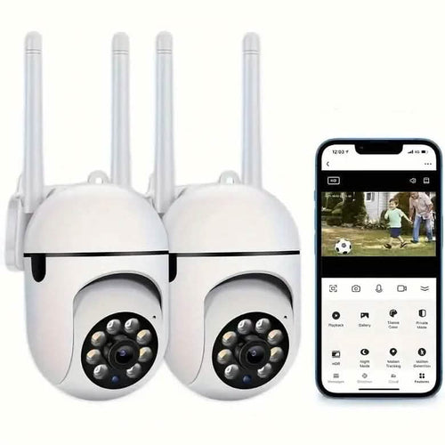 2-Pieces: Compact Wireless IP Security Cameras with App Control by DailySale