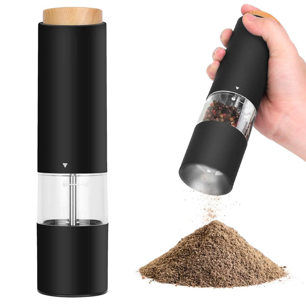 2-Pieces: Electric Salt and Pepper Grinder Battery Powered with Adjustable Coarseness by DailySale