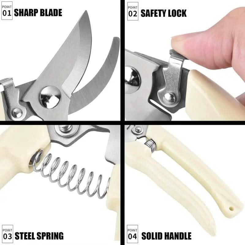 2-Pieces: Garden Pruning Shears Set Sharp Blades by DailySale