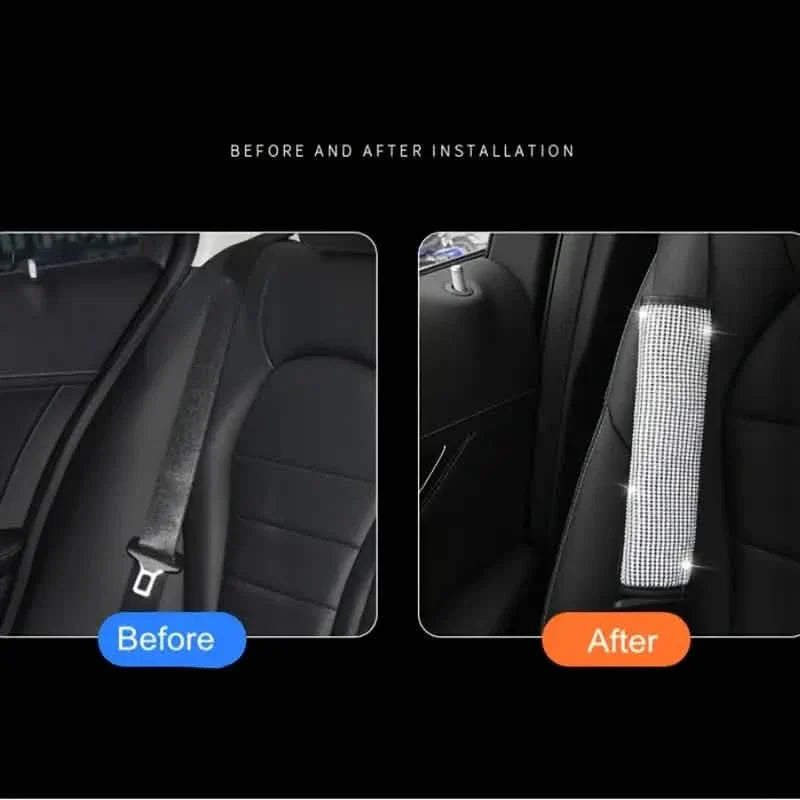 2-Pieces: Luxury Leather Seat Belt Protectors by DailySale