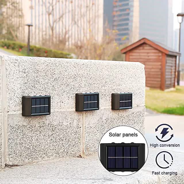 2-Pieces: Outdoor Wall Light Solar Waterproof LED Light by DailySale