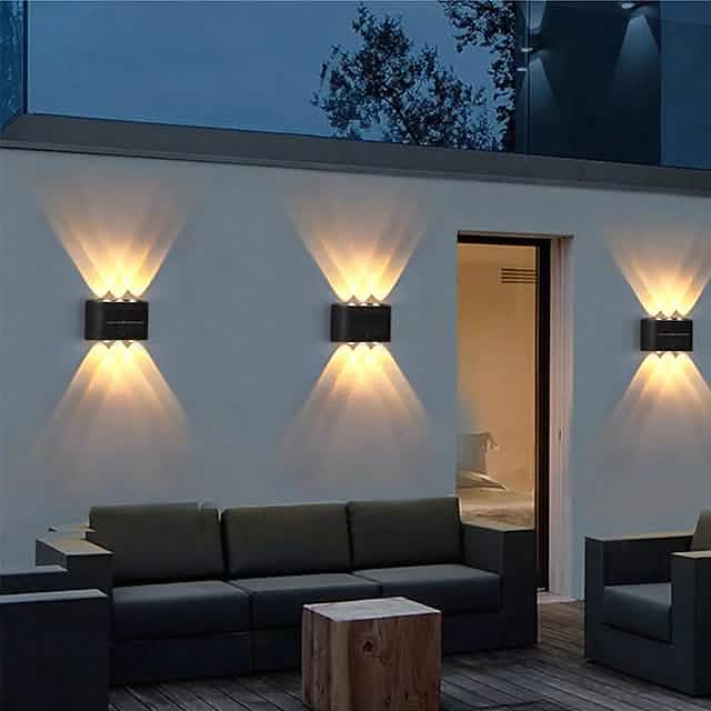 2-Pieces: Outdoor Wall Light Solar Waterproof LED Light by DailySale