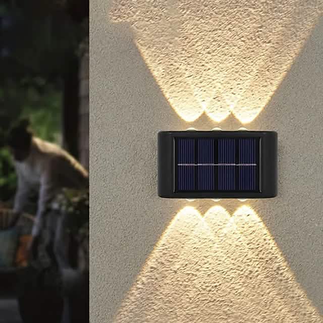 2-Pieces: Outdoor Wall Light Solar Waterproof LED Light by DailySale