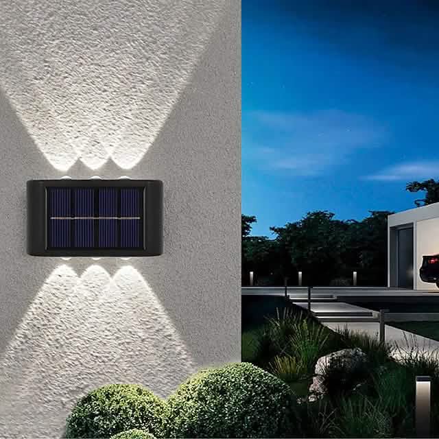 2-Pieces: Outdoor Wall Light Solar Waterproof LED Light by DailySale